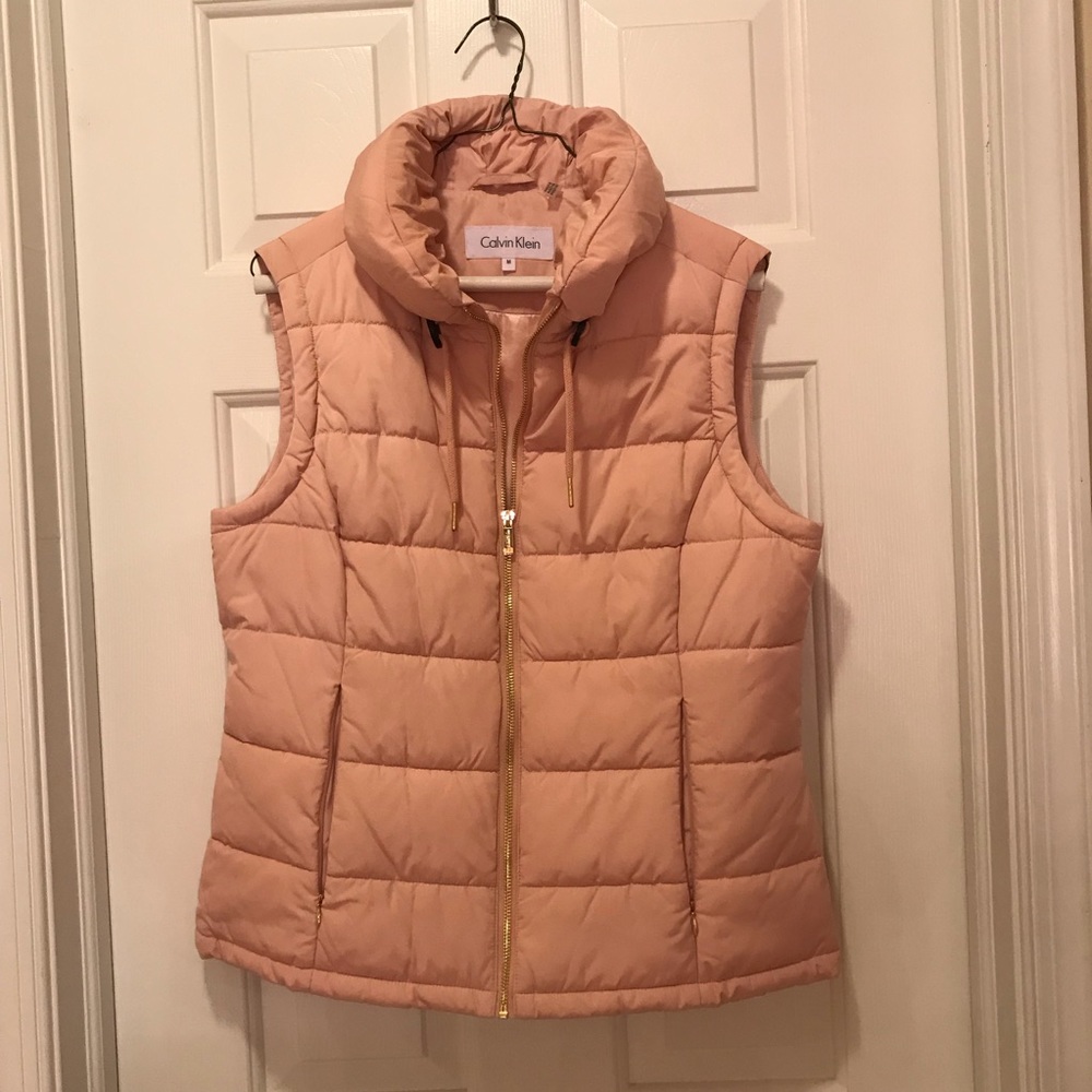 Pink down vest